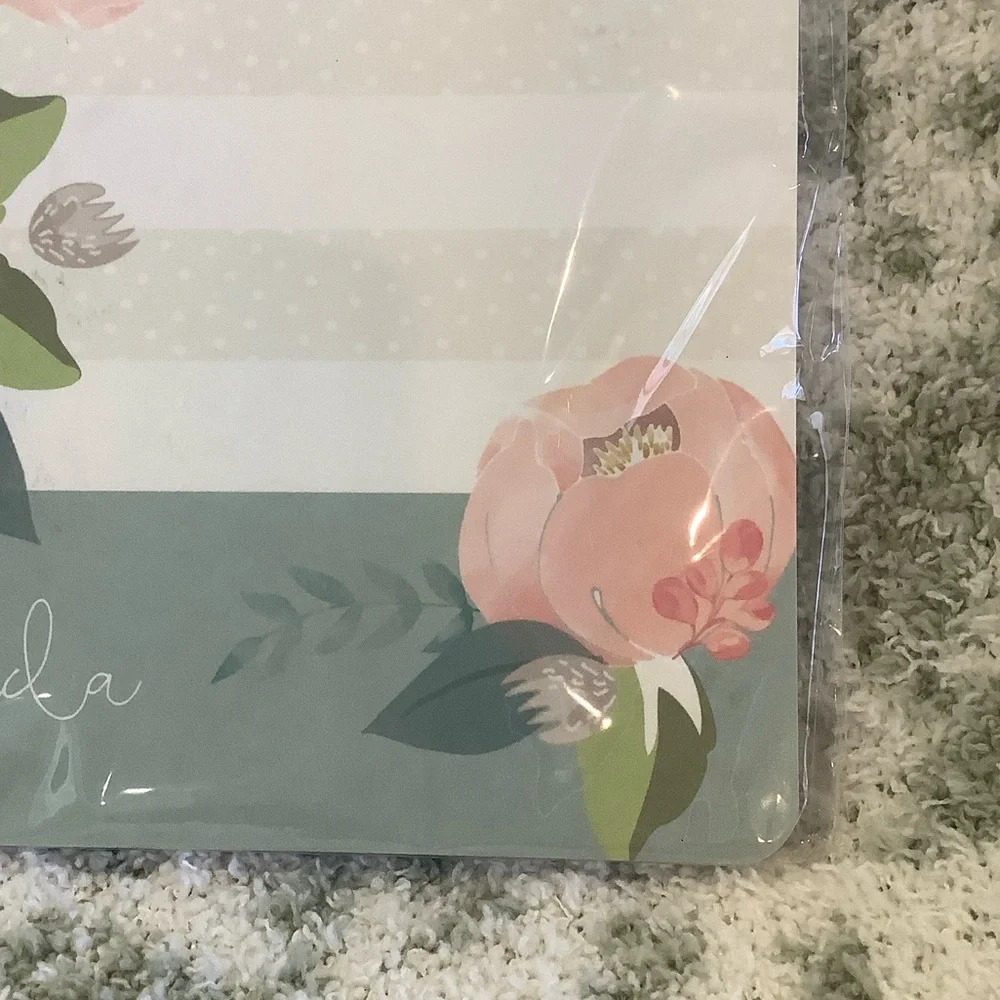 Peach Floral Weekly Agenda Softcover journal Notebook NWT 75 pgs. Paperlove